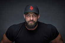 Load image into Gallery viewer, Iconic Hulk 3D Logo Snapback - Black w/Red
